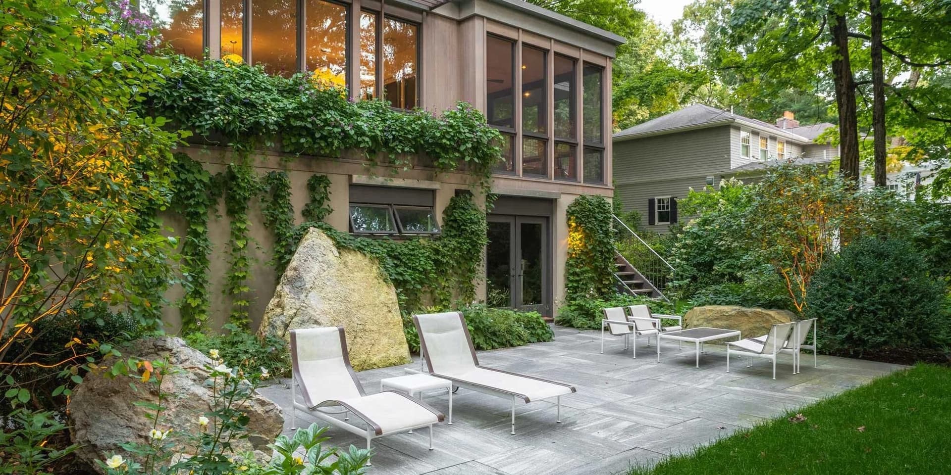 Abbott Road project — patio, walls & plantings in Wellesley, MA (2)
