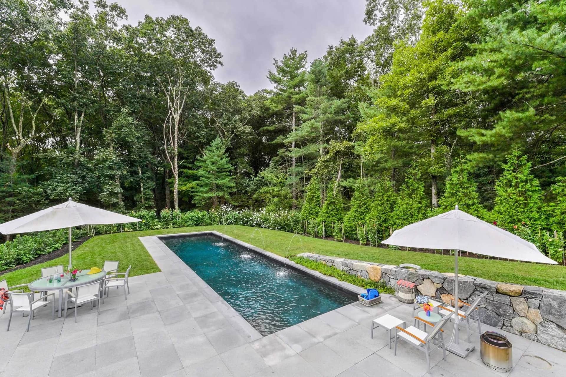 Lincoln project — pool & gardens in Lincoln, MA