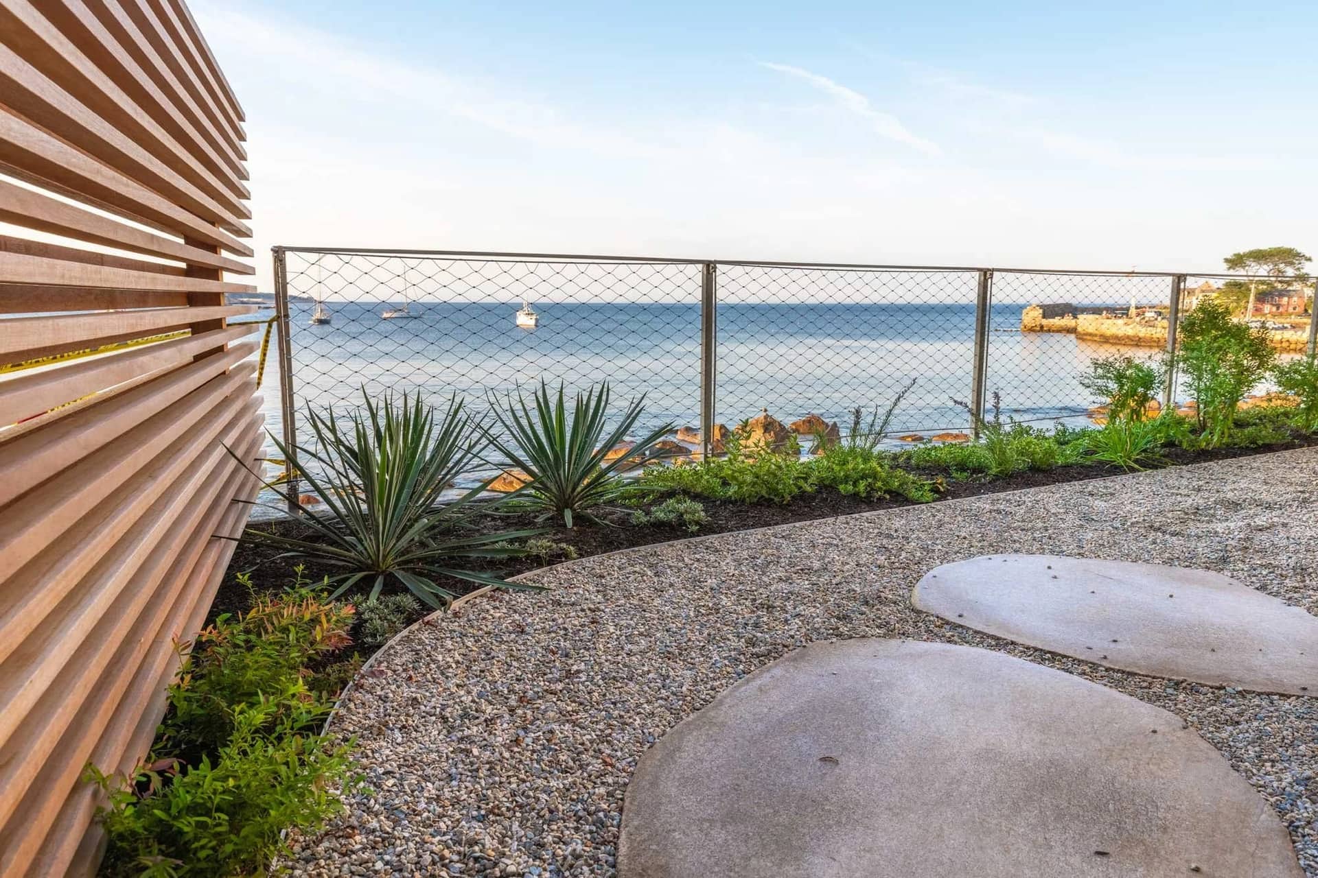 Rockport — landscape by Jonathan Keep, stonework by Cleiton, in Rockport, MA