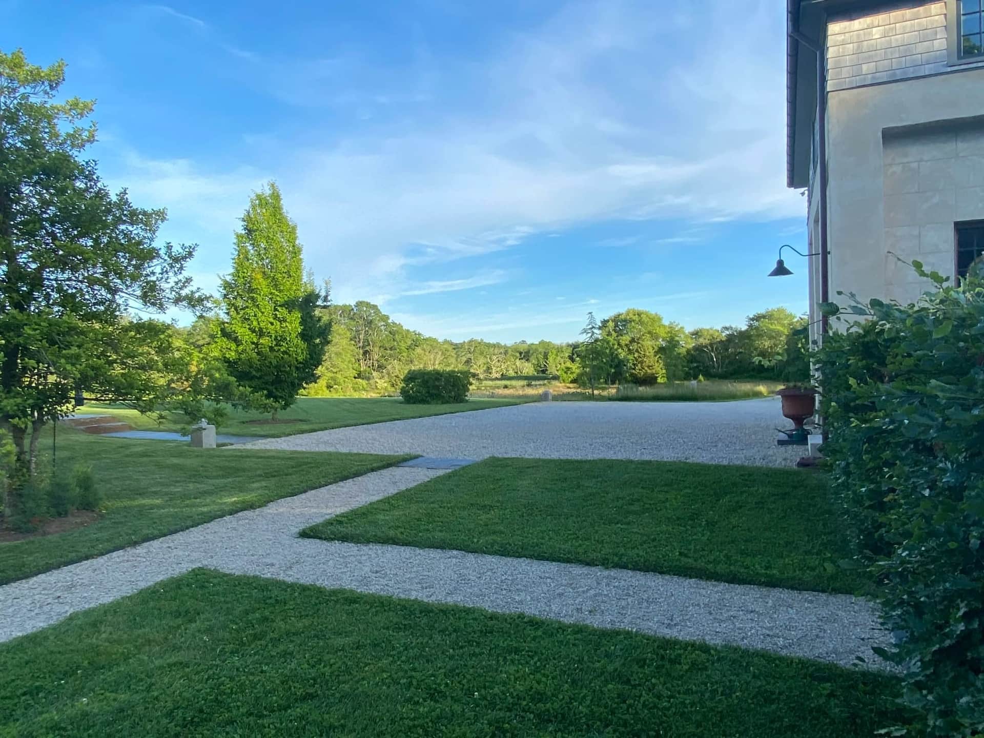 Stone House project — stone walls, patio & gardens in Westport, MA