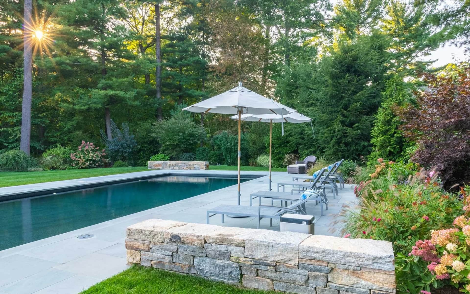Wellesley project — pool, patio & fire feature in Wellesley, MA